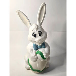 Vintage TPI 27" Easter Bunny Rabbit Blow Mold w Embossed Eyes